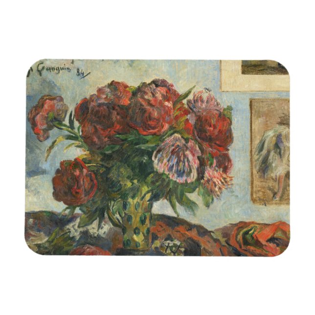 Ímã Paul Gauguin - A Vida Estática com os Peonies (Horizontal)