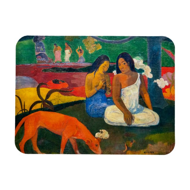 Ímã Paul Gauguin - Árearea / O Cachorro Vermelho (Horizontal)