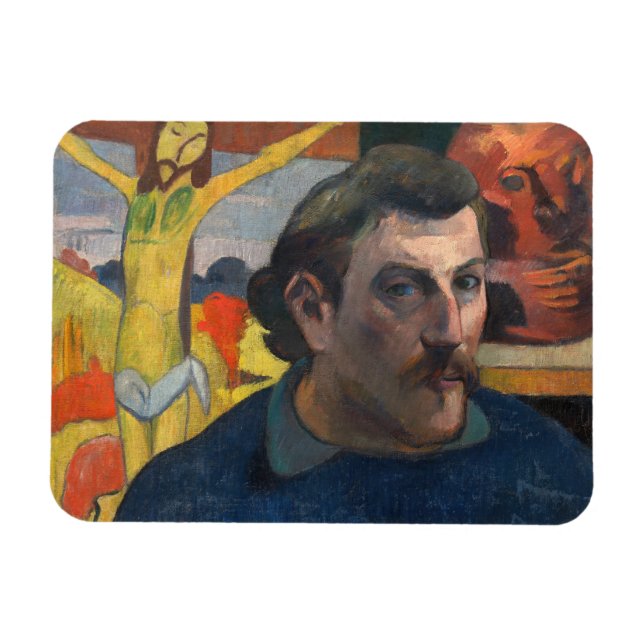 Ímã Paul Gauguin - Autorretrato com Cristo Amarelo (Horizontal)