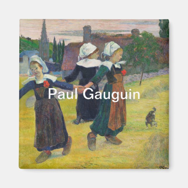 Imã Paul Gauguin Breton Girls Dancing, Pont-Aven (Frente)
