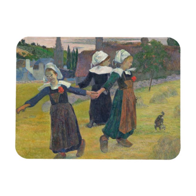 Ímã Paul Gauguin | Breton Girls Dancing, Pont-Aven, 18 (Horizontal)
