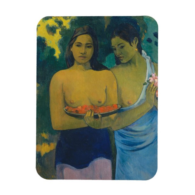 Ímã Paul Gauguin - Duas Mulheres Tahitianas (Vertical)