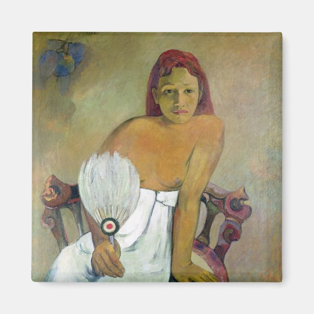 Imã Paul Gauguin | Garota com fã, 1908 (Frente)
