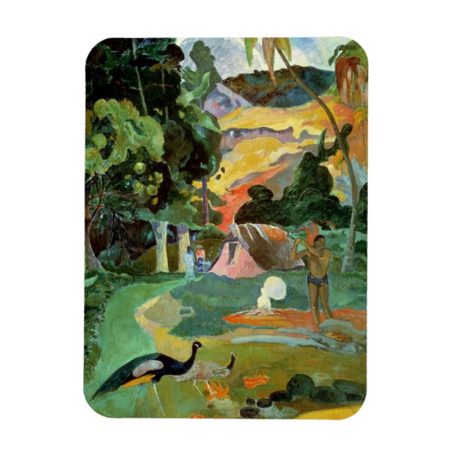 Ímã Paul Gauguin | Matamoa ou, Paisagem com Peacocks (Vertical)