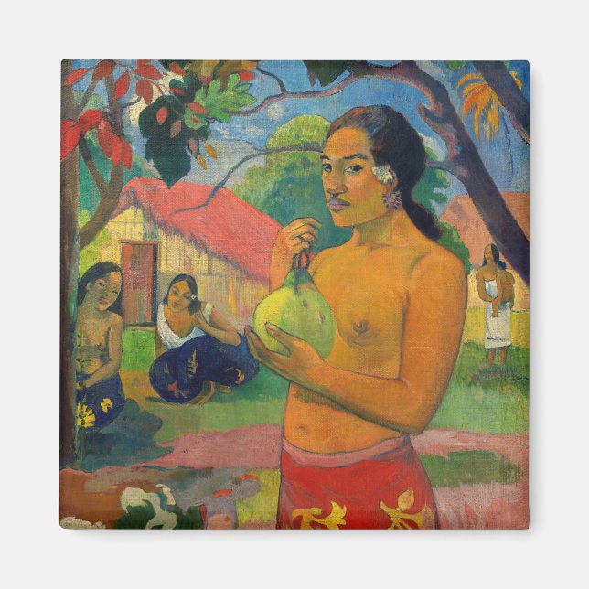 Imã Paul Gauguin - Mulher segurando uma Fruta (Frente)