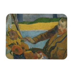 Ímã Paul Gauguin Vincent van Gogh pintando girassóis