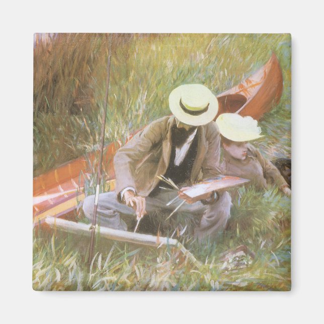 Imã Paul Helleu Desenho com Sua Esposa por JS Sargent (Frente)
