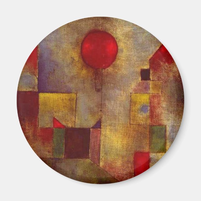Imã Paul Klee Red Balloon Art Impressão (Frente)
