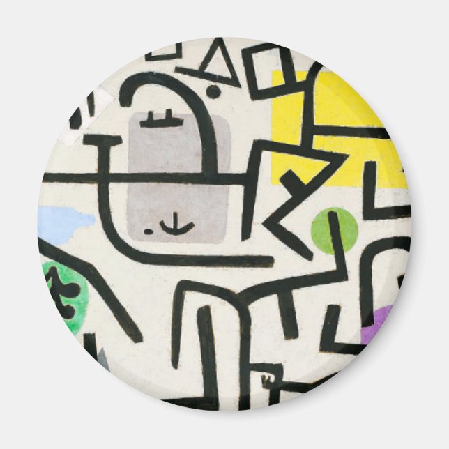 Imã Paul Klee Rich Harbor Abstrato Expressionismo (Frente)