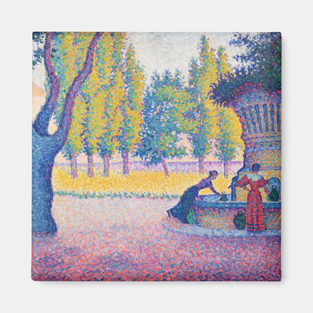 Imã Paul Signac - Saint-Tropez, Fontaine des Lices (Frente)