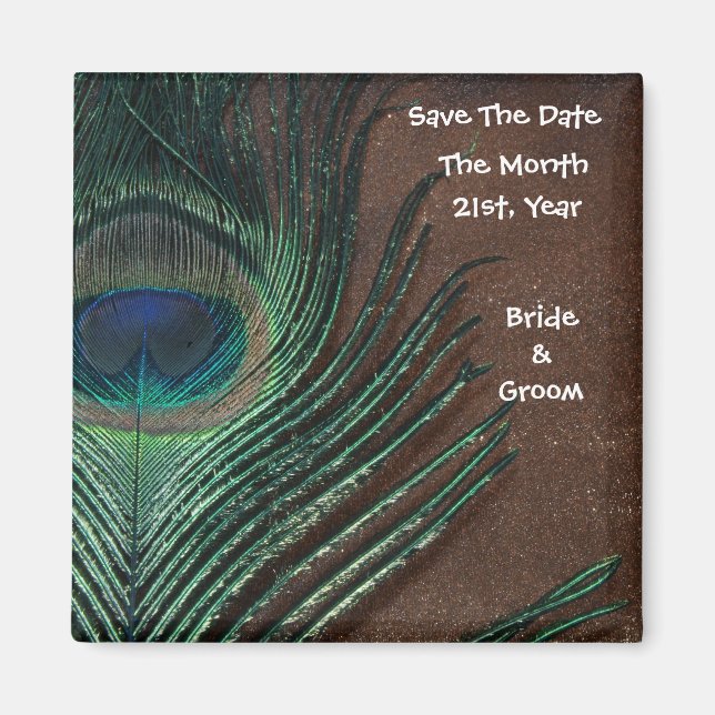 Imã Pavão com castanho e Dourado (Frente)