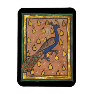 Ímã Pavão do Bestiário Medieval c. 1270