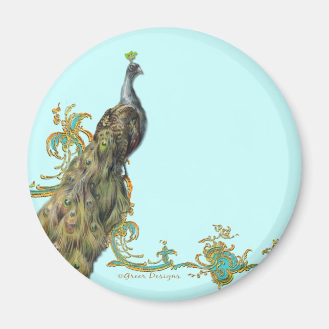 Imã Pavão e Dourado Filigre (Frente)