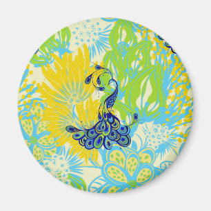 Imã pavão floral
