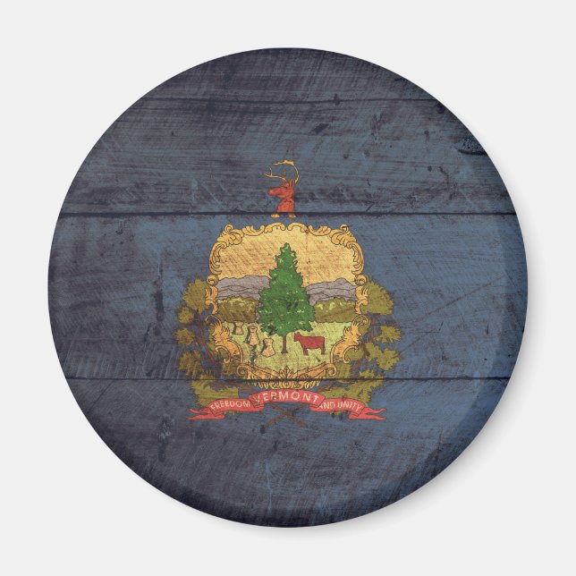 Imã Pavilhão Wooden Vermont Antigo; (Frente)