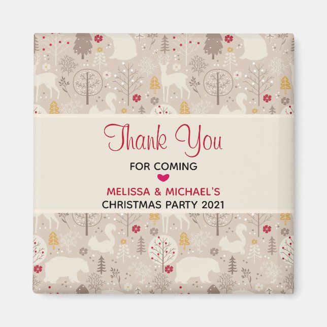 Imã Pavimentos de Borracha Cúbica Padrão Nórdico Natal (Frente)