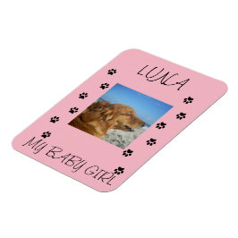 Ímã Paw imprime com foto e nome de Pet