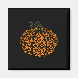 Imã Paw Imprime Halloween Pumpkin Ghost Paw Dog Amor