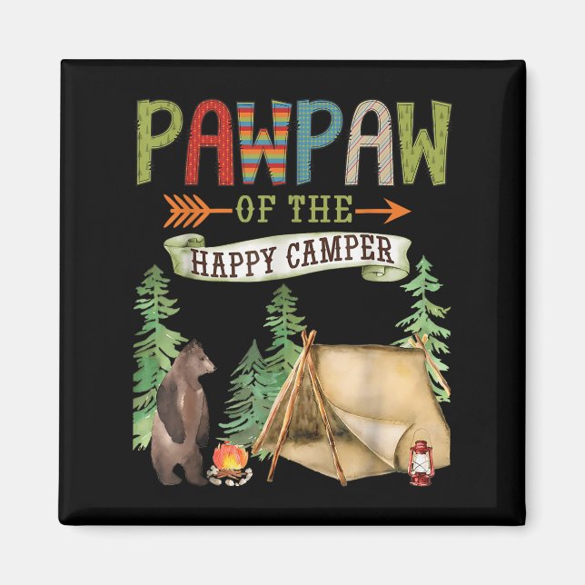 Imã Pawpaw Of The Happy Camper First Birthday Camng  (Frente)