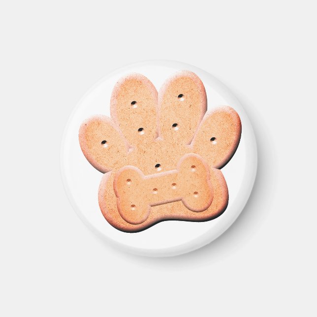 Imã Pawprint e Arte Óssea de Biscoito-Cão (Frente)