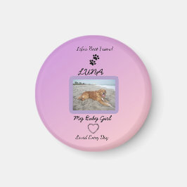Imã Pawprint Heart Pet Alegria