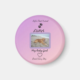 Imã Pawprint Heart Pet Alegria