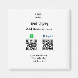 Imã Paypal Cashapp digitalizar para pagar QR adicionar