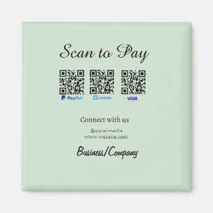 Imã paypal venmo cartão visa scan para pagar QR mídia