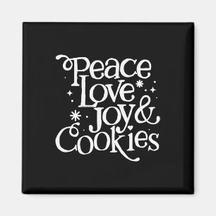 Imã Paz Amor Alegria E Cookies Natal