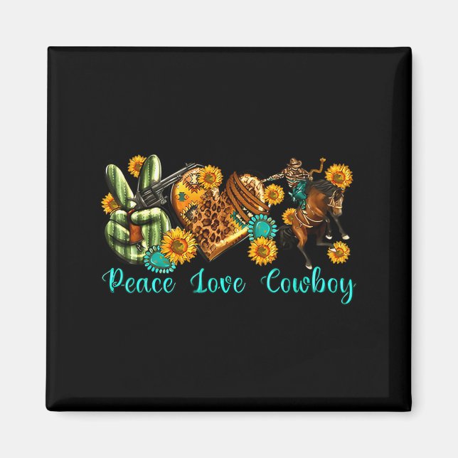 Imã Paz Amor Cowboy Oeste Rodeio Vida Rodeio Oeste (Frente)