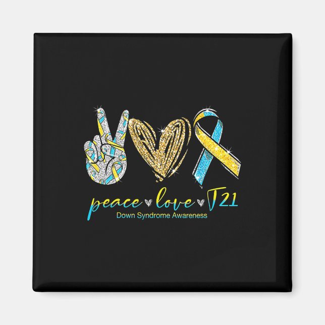 Imã Paz Amor Cure Conscientização da Síndrome de Down (Frente)