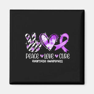Imã Paz Amor Curva Friso Roxo Sensibilização para Sobr