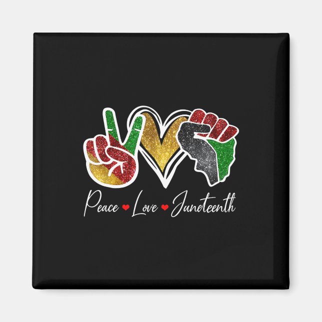 Imã Paz Amor Décimo Orgulho Negro Liberdade 4º de J (Frente)