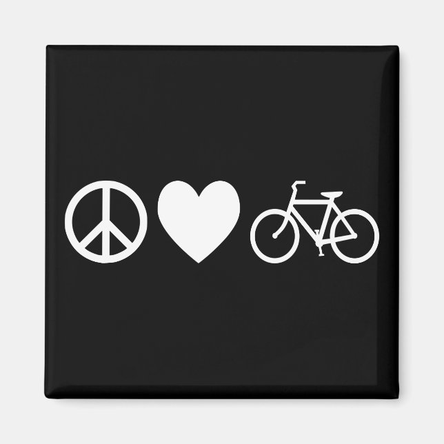 Imã Paz Amor e Bicicletas (Frente)