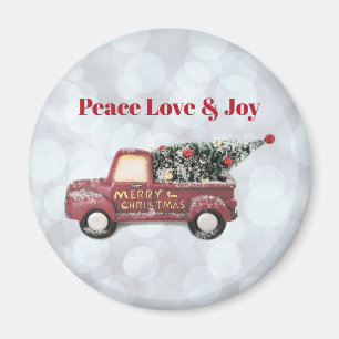 Imã Paz Amor e Joy Truck Feliz Natal