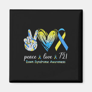 Imã Paz Amor T21 Conscientização da Síndrome de Down A