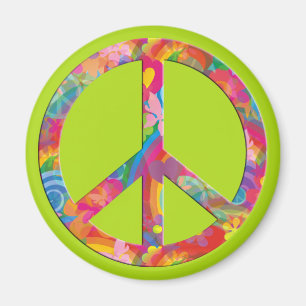 Imã Paz de flower power lightgreen