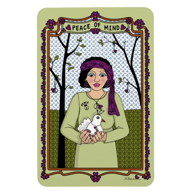 Ímã Paz do Magnet do Refrigerador Mind_A_4x6 (Vertical)