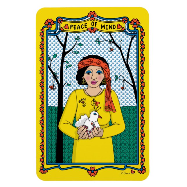 Ímã Paz do Magnet do Refrigerador Mind_B_4x6 (Vertical)