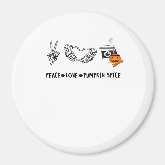 Imã Paz E Pumpkin Spice, Aula De Skeletons No Hallowee (Frente)