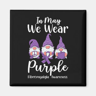 Imã Paz Esperança Amor Gnomos Roxo Fibromialgia
