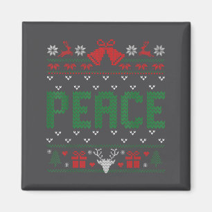 Imã Paz Eu Venho Em Paz Casal Combinando Ugly Christm