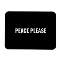 Paz por favor, preto branco simples protesto anti-
