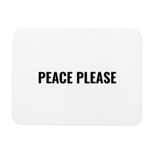 Ímã Paz, por favor, simples protesto anti-guerra preto