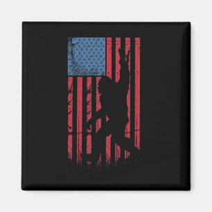 Imã Pé Grande 4 De Julho Funny Bigfoot American Usa Fl