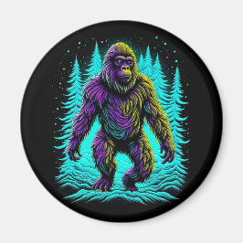 Imã Pé Grande Asquatch em Teal e Preto