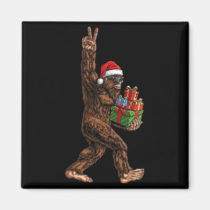 Imã Pé Grande do Natal Chapéu de Papai Noel Sasquatch