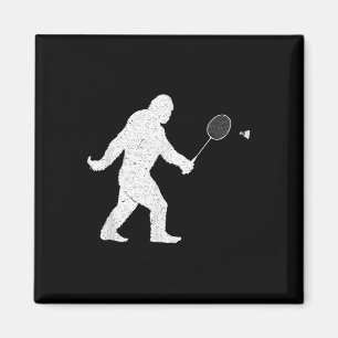 Imã Pé Grande Jogando Badminton Chuttle Engraçado Badm