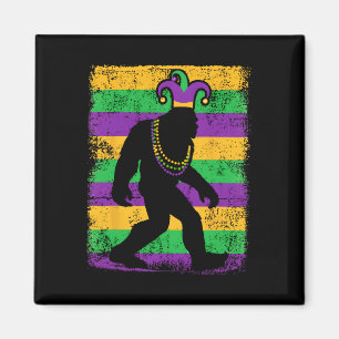 Imã Pé Grande Mardi Gras Sasquatch Homens Engraçados C