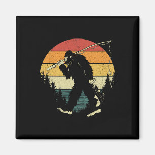 Imã Pé Grande Pescado Sasquatch Funny Peixe Sunset 80s